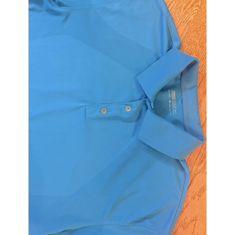 Nike Golf Mens XL Blue Short Sleeve Dri Fit Performance Polo Shirt Stretch